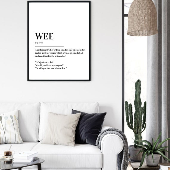 Wee Definition Print Poster - Etsy