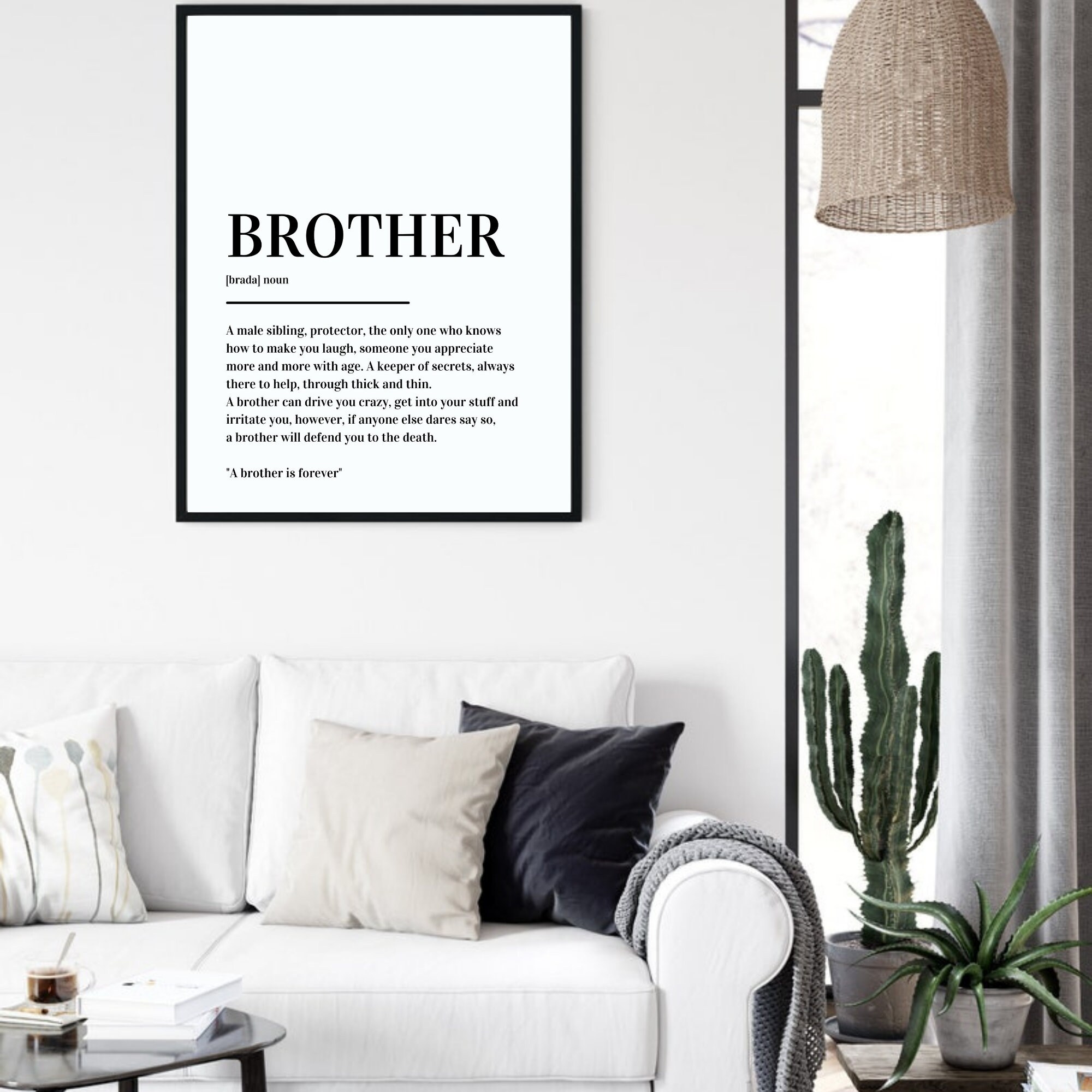 Brother Definition Print Poster - Etsy