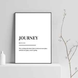 Journey Definition Print Poster