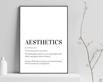 Aesthetics Definition Print Poster
