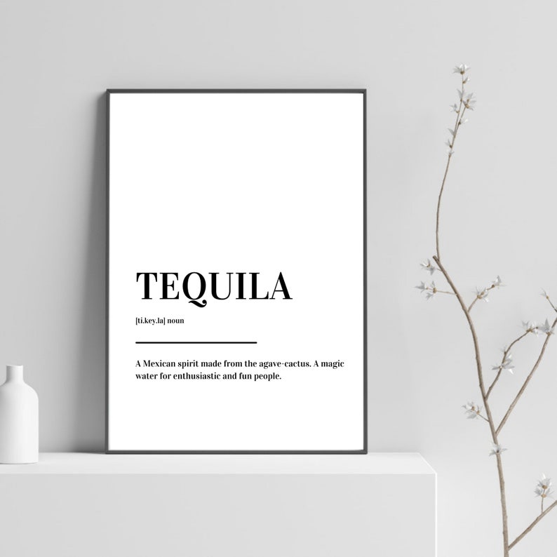 Tequila Definition Print Poster Etsy