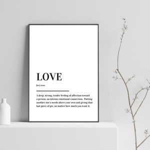 Love Definition Print Poster