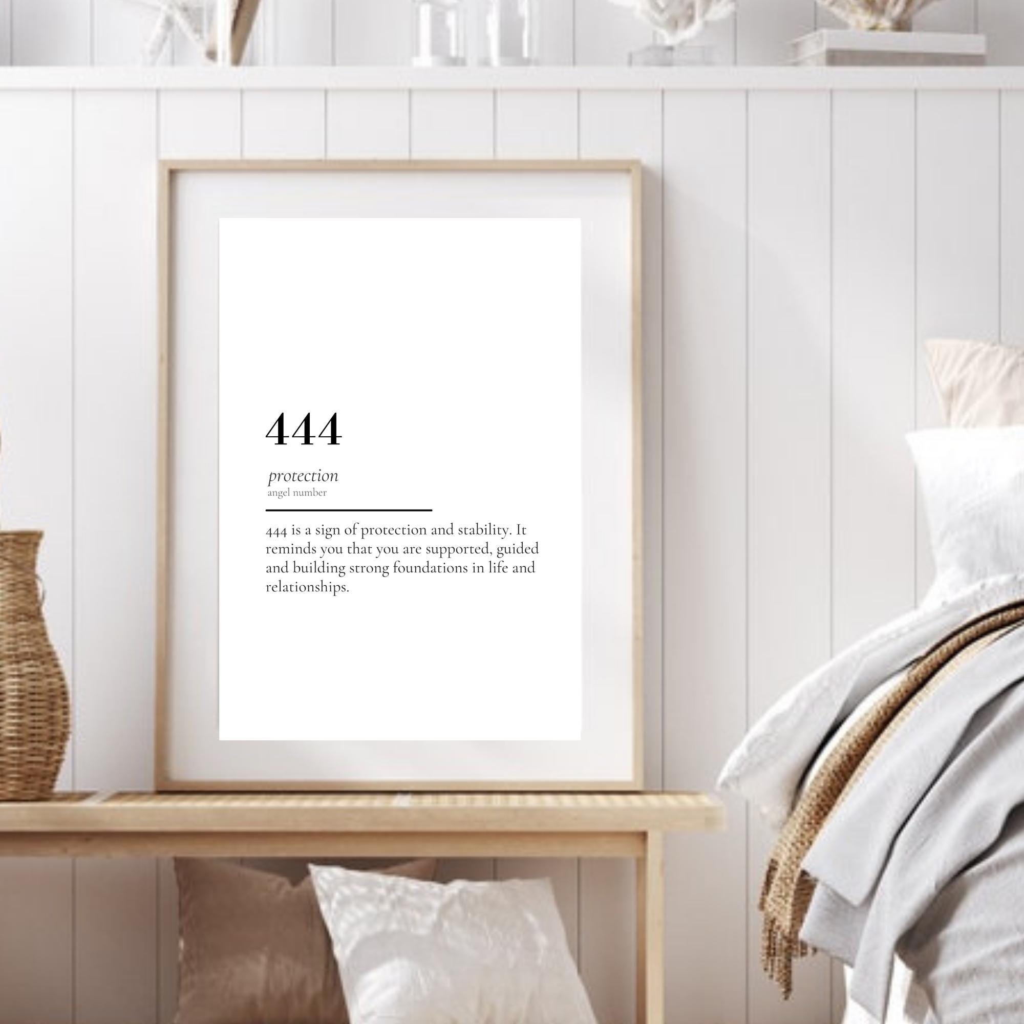 444 Angel Number Print | Spiritual Wall Art | Meaningful Decor