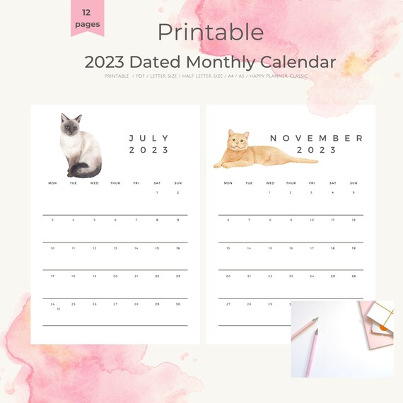 Cats Pink 2023 Planner