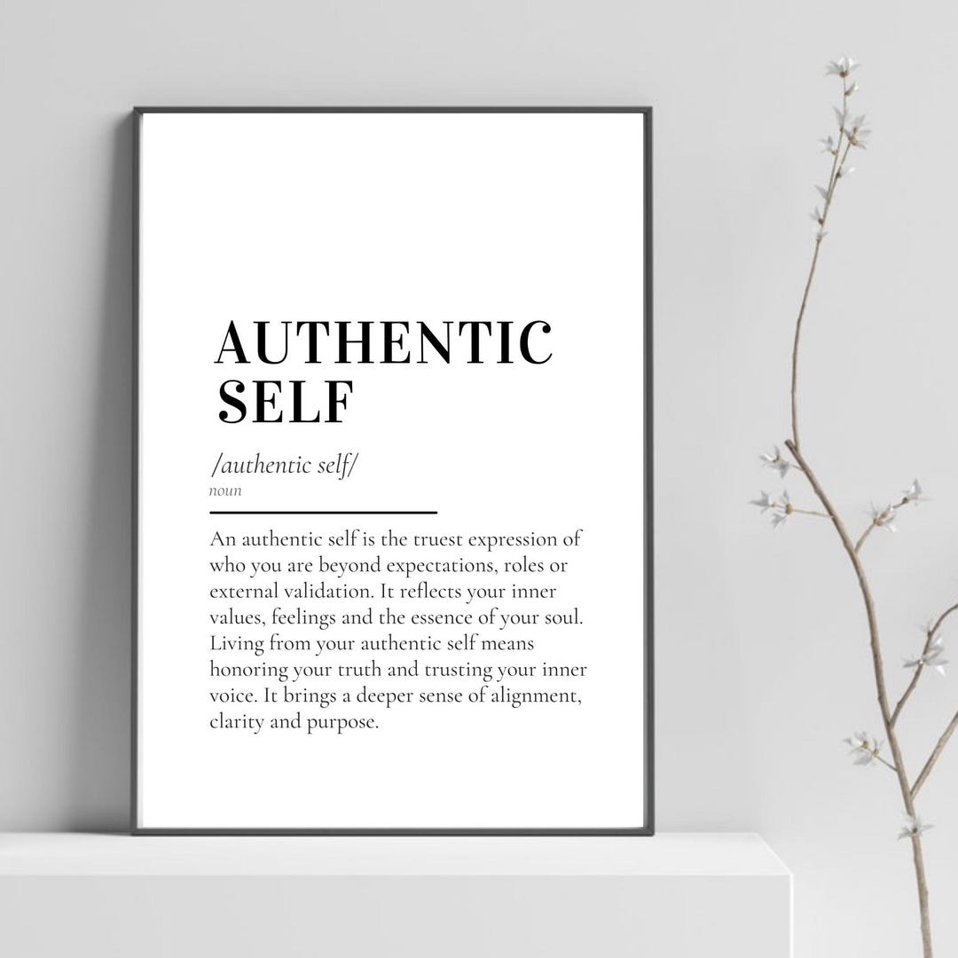 Authentic Self Definition Print | Spiritual Growth Wall Art | Self ...