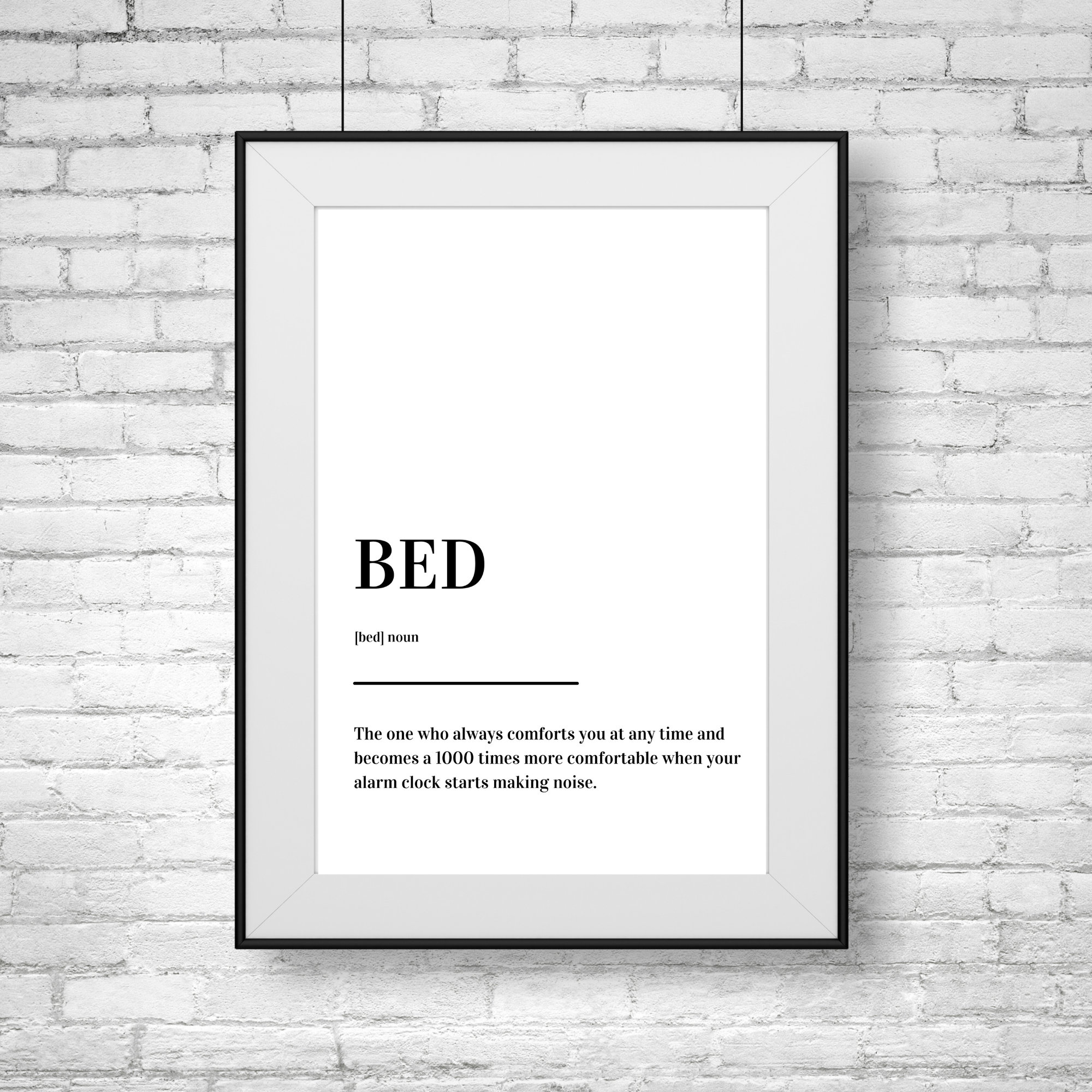 BED Definition Print Poster Etsy