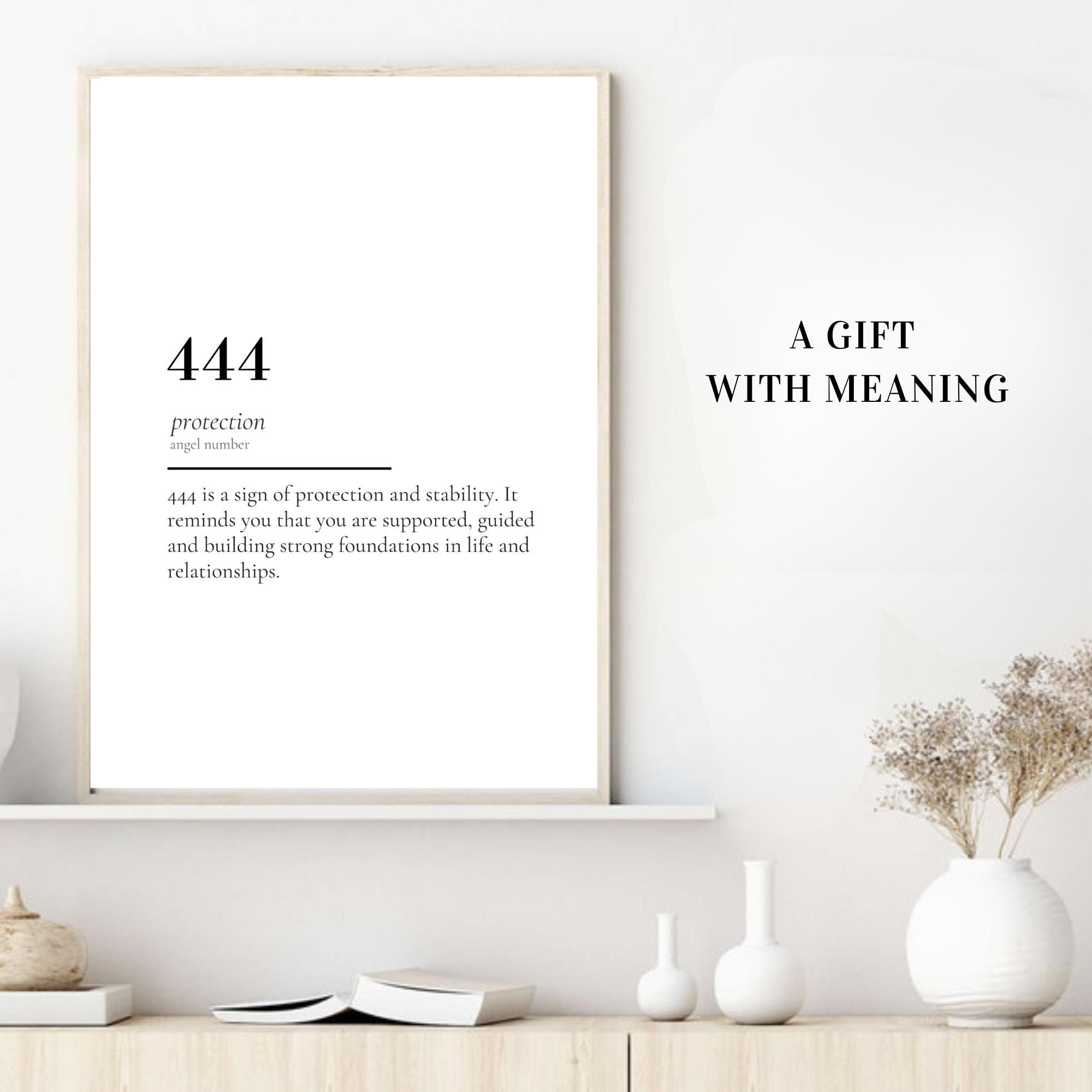 444 Angel Number Print | Spiritual Wall Art | Meaningful Decor