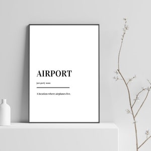 Airport Definition Print Poster
