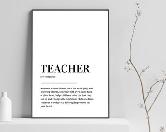 Teacher Definition Print Poster