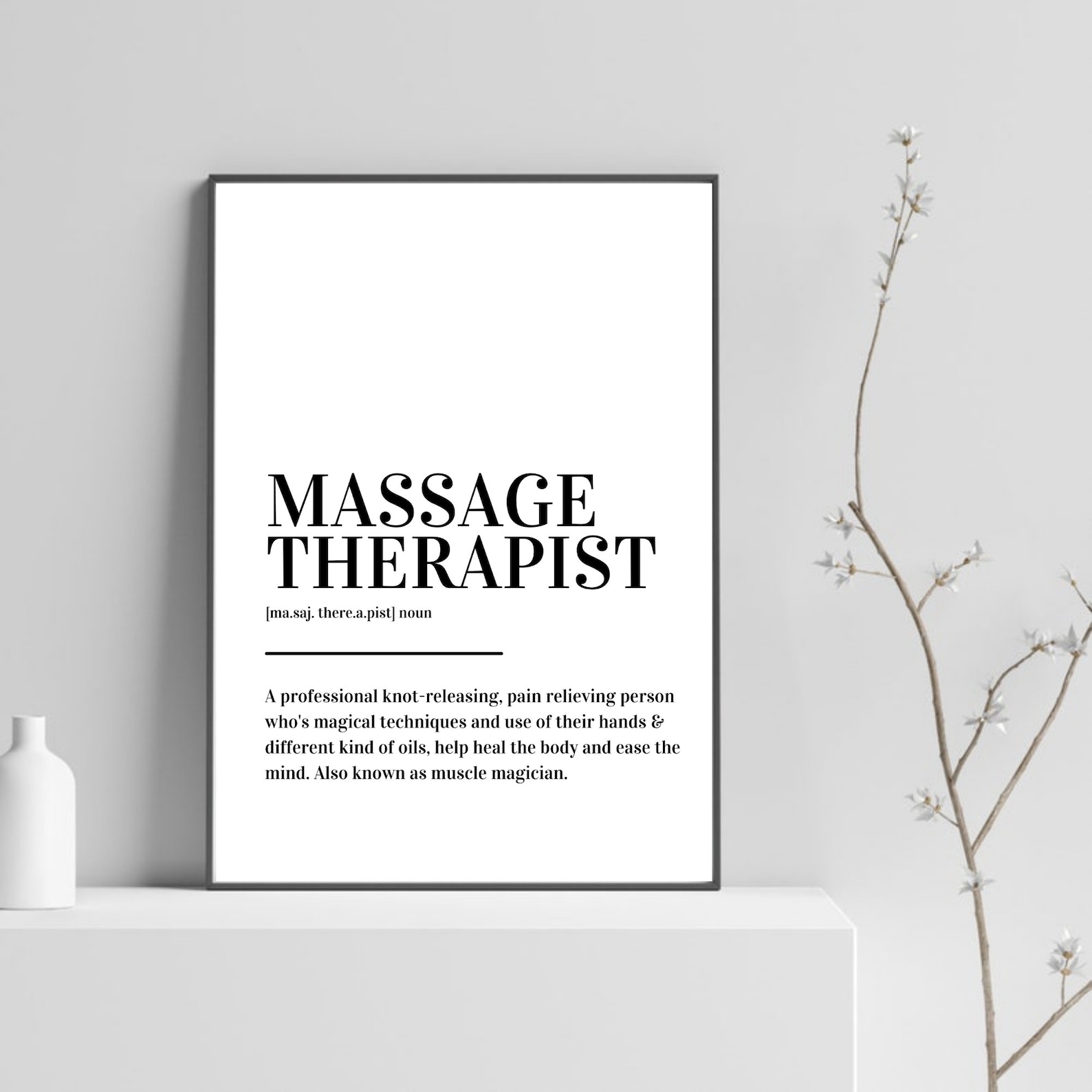 Massage Therapist Definition Print Poster Etsy UK