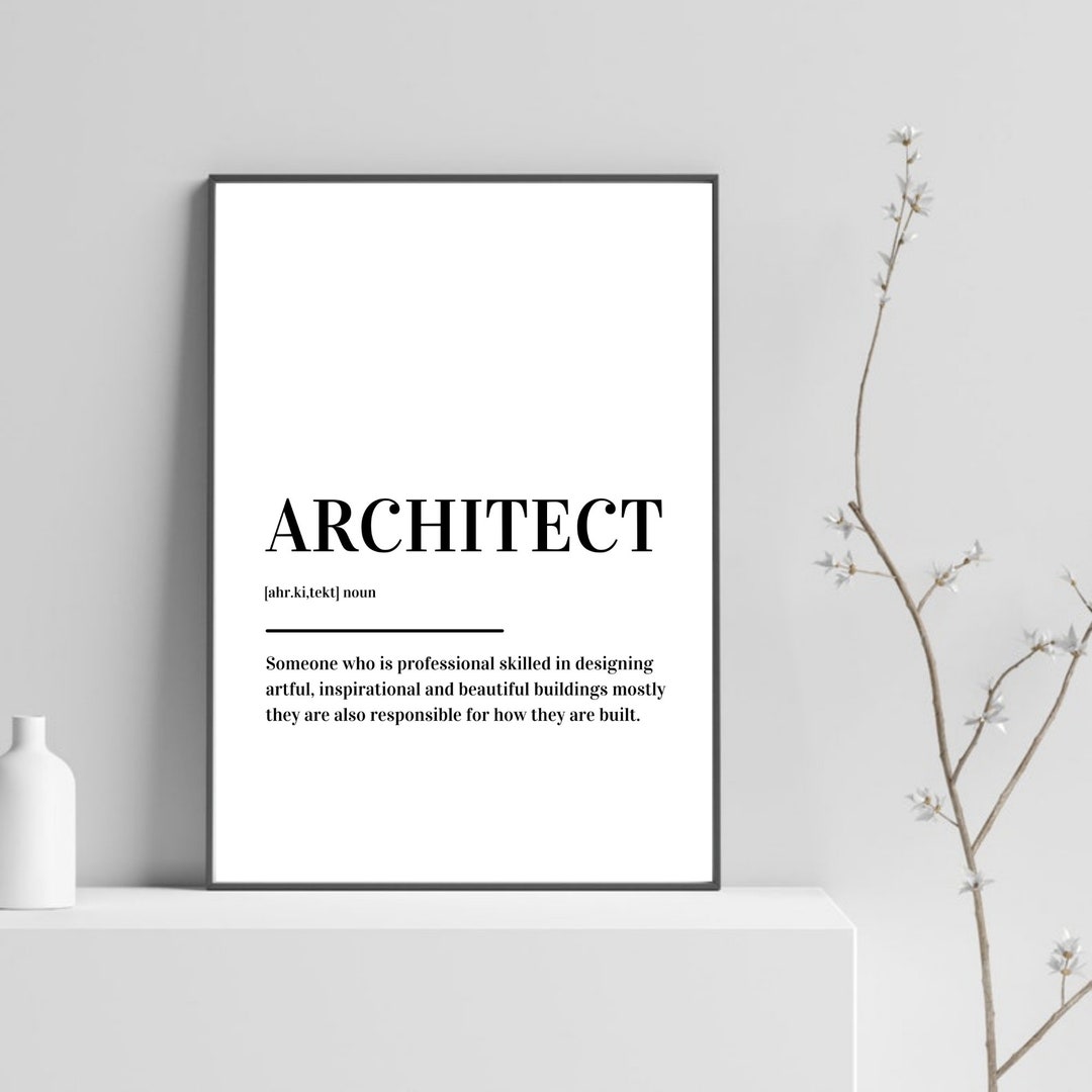 Architect Definition Print Poster - Etsy