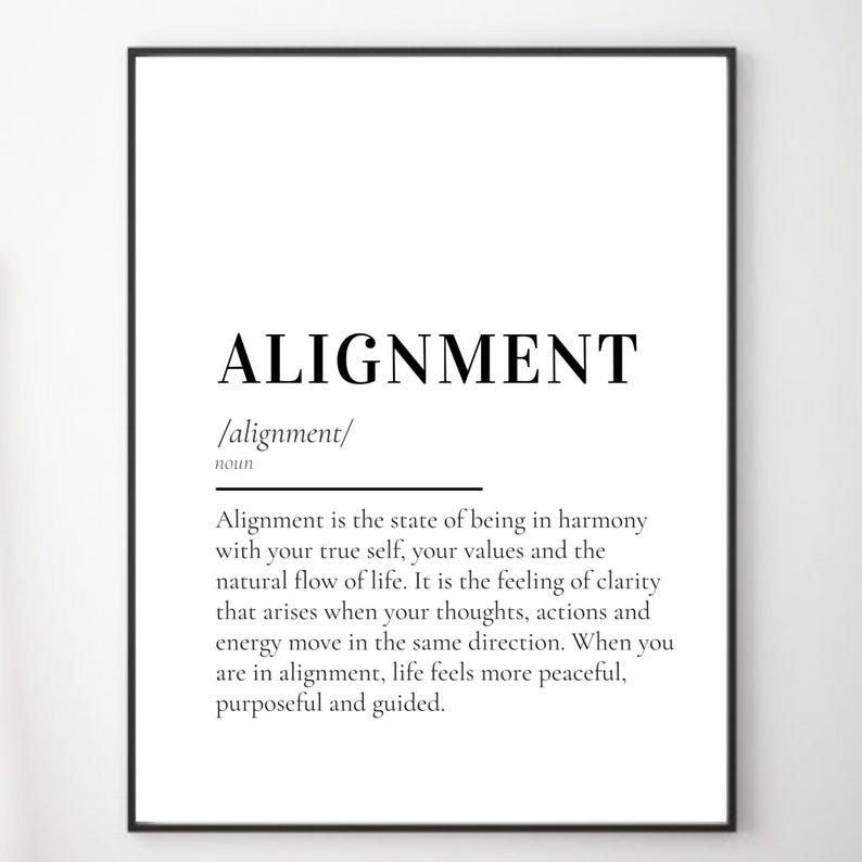 Flow & Alignment Definition Print Set | Spiritual Wall Art Duo ...