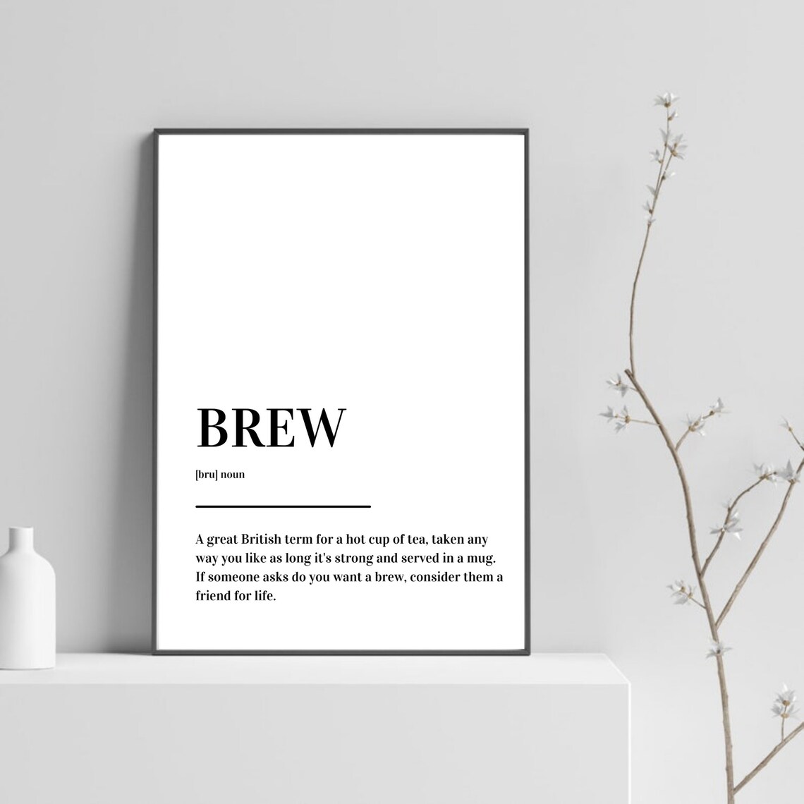 Brew Definition Print Poster Etsy
