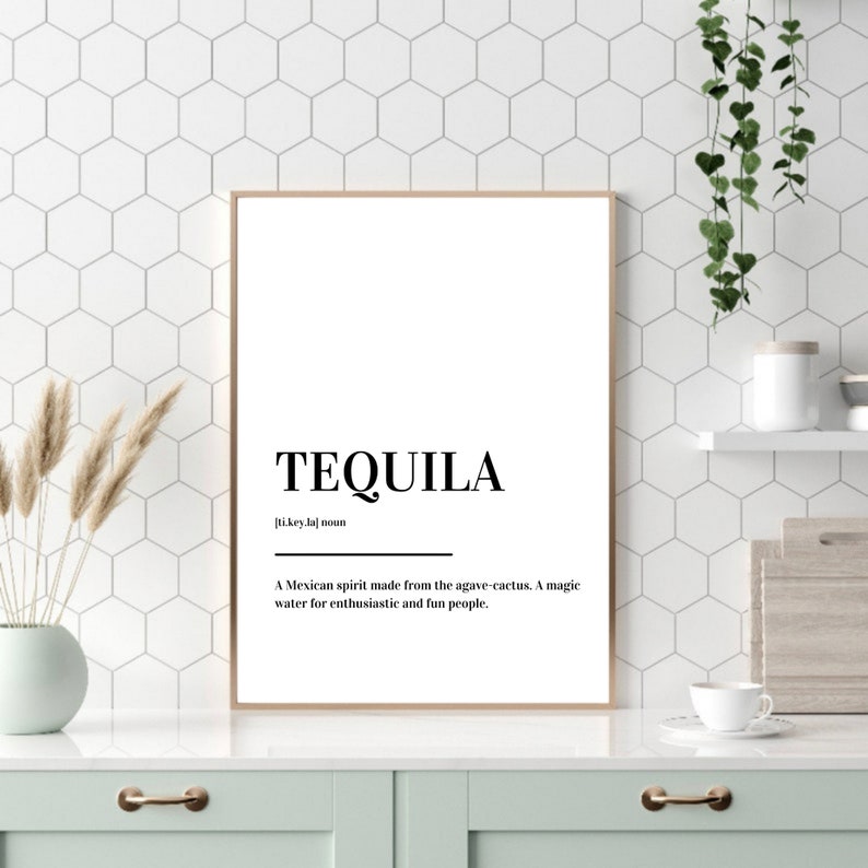 Tequila Definition Print Poster Etsy