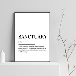 Sanctuary Definition Print Poster