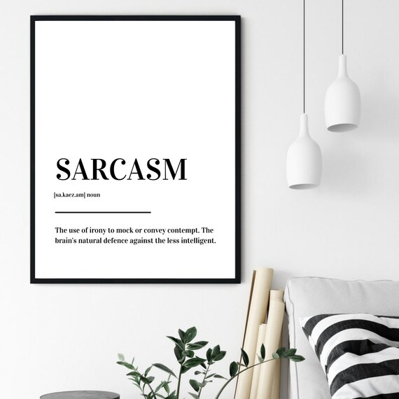 Sarcasm Definition Print Poster Etsy