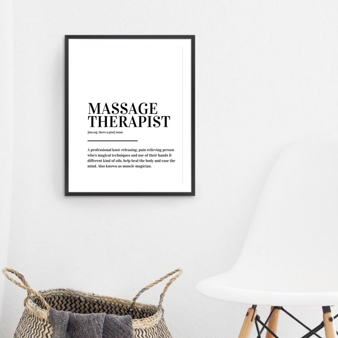 Massage Therapist Definition Print Poster Etsy UK