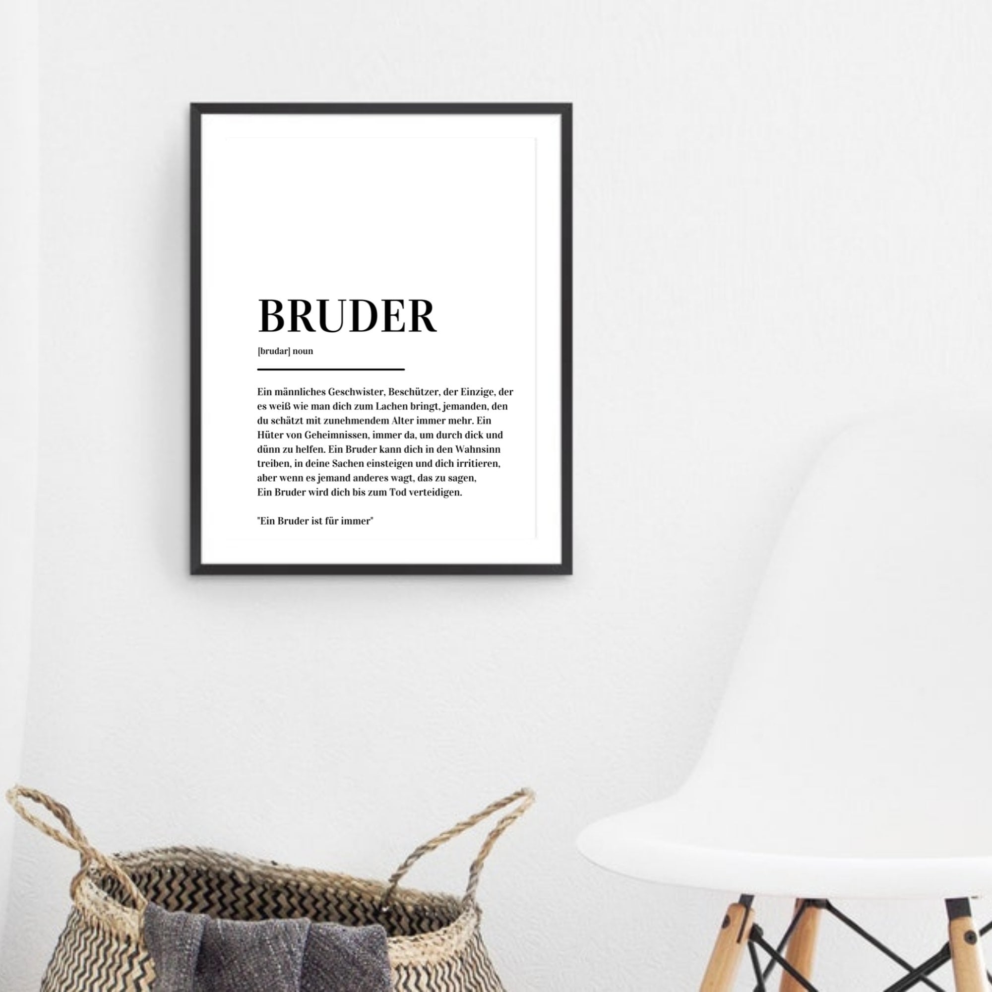 Bruder Definition Print Poster DE Etsy