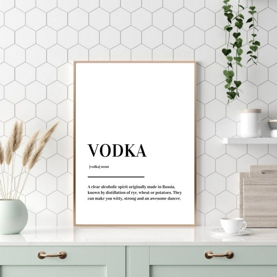 Vodka Definition Print Poster Etsy