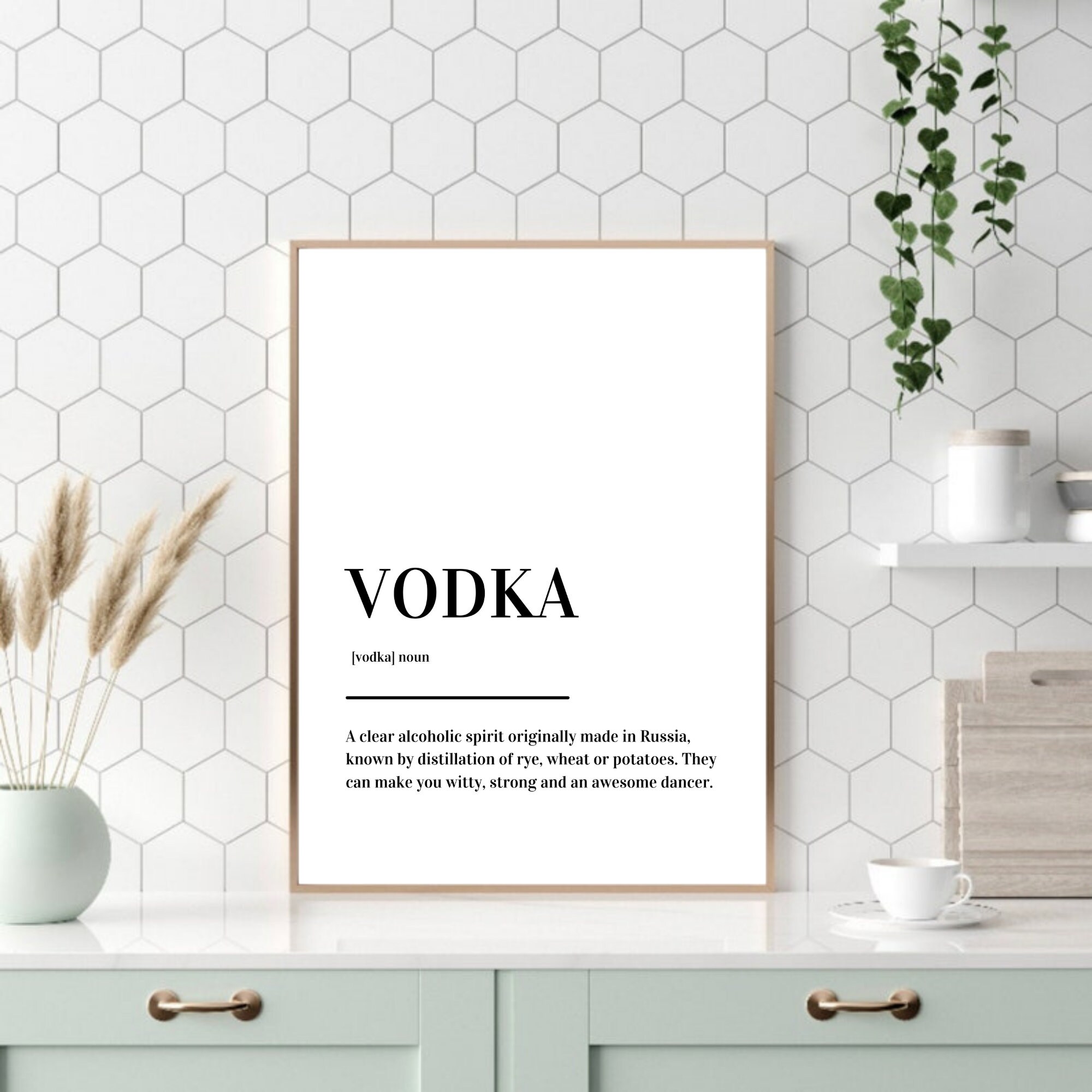 Vodka Definition Print Poster Etsy