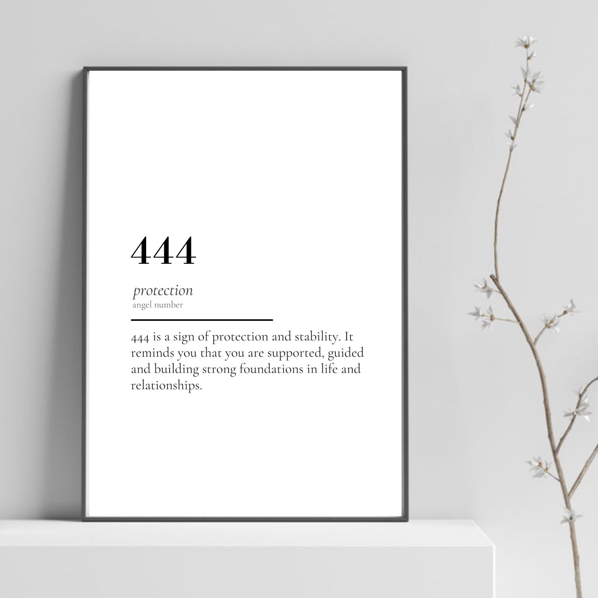 444 Angel Number Print | Spiritual Wall Art | Meaningful Decor