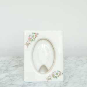 Vintage Floral Ceramic Photo Frame, Floral Cottage Decor, Shabby Chic Floral Decor