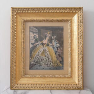 Moreau Jean-Michel the Young The Farewells XVIII Lithograph, Antique Fashion Lithograph