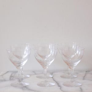 Fostoria Stardust Stem Glassware, Star Motif Wine/Water Glasses, Water Glasses, Vintage Barware, Depression Glass