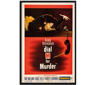 Dial M for Murder:Hitchcock,Grace Kelly,Ray Milland vintage movie poster downloadable poster classic cinema