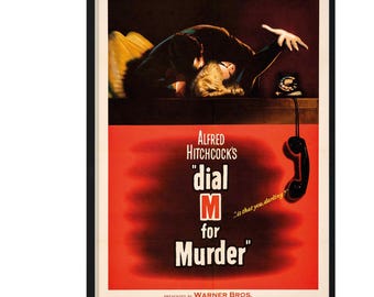 Dial M for Murder: Poster Alfred Hitchcock Wall Art Classic Movie Digital Download, Film Art