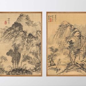 Nagamachi Chikuseki,Uragami Gyokudō,printable wallart,Downloadable Asian painting,Digital Asian artwork,Asian decor,digital download