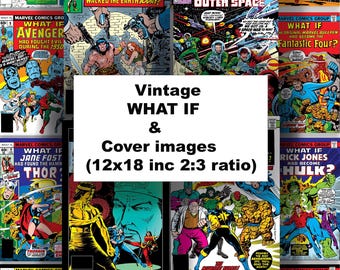 What If: Comic Book Digital Download Vintage Pack High Resolution Cover Art Printable Retro Magazine