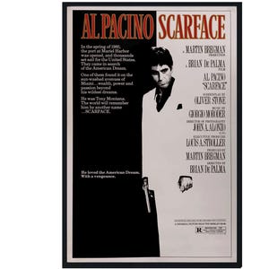 Scarface,Al Pacino,classic movie,vintage poster,digital download,vintage movie poster,Digital movie poster,digital downloadable poster