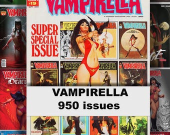 Vampirella:Comic Book Collection Digital Archive, Vintage Horror Comics PDF, Retro Vampire Comics