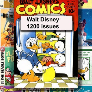 Walt Disney: Comic Book Collection Digital Download Vintage Disney Anthology Retro Comics