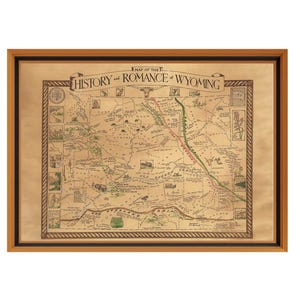 Carte numérique nostalgique, impressions de carte vintage, vieille ville, carte rétro, carte numérique historique, vieilles cartes du monde, carte numérique antique, vieille carte du Wyoming