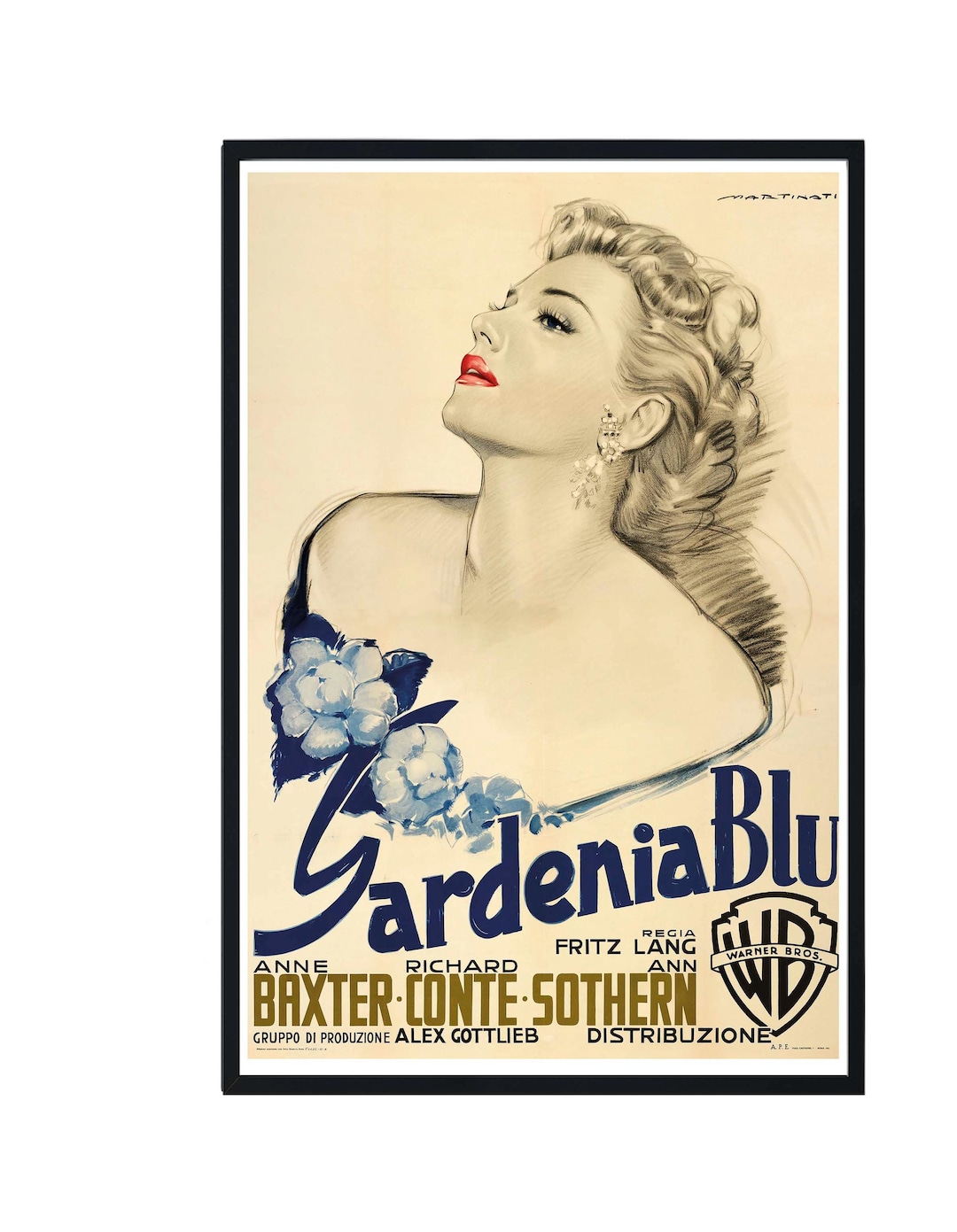 The Blue Gardenia:anne Baxter Richardc Conte Classic Movie Vintage ...
