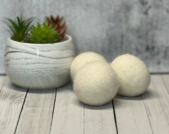 3 Wool Dryer Balls Laundry Clean Fast Drying