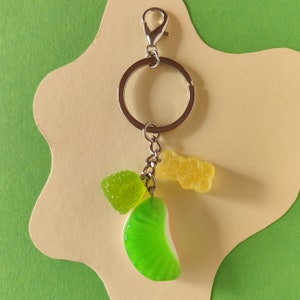 Porte-clés bonbons gommeux gros fruits accessoires pour faux bonbons en résine époxy super réalistes image 2