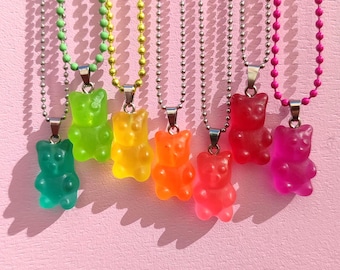 Süßer miniatur Anhänger in Gummibärchen Optik - Dopamin Schmuck