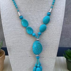 Natural turquoise Necklace, 2 Different designs of Turquoise, Original Stone, Turquoise, Natural Turquoise