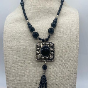 Black Onyx Necklace Harmony: Gemstone Jewelry for Women, Protection Necklace - Unique Gift for Her, Handmade Beaded Birthstone Elegance
