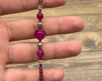Pink Agate Handmade Bracelets, Handmade Jewelry, Beaded Bracelet, Handmade Bracelet, Gemstone Bracelet, Pink Jewelry, Agate Bracelet