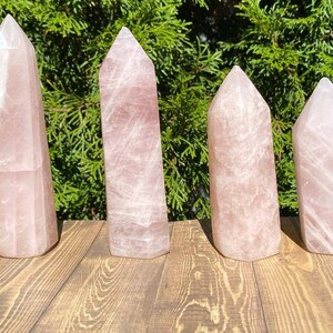 Rose Quartz | Pink Rose Quartz Crystal Tower | Rose Quartz Gemstone Tower | Crystal Point Home Decor