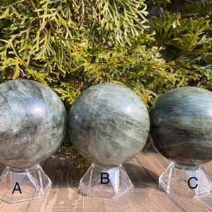 Green Fluorite Ball, Crystal Sphere, Large Crystal, Crystal Gift, Crystal Ball, Fluorite Sphere, Rainbow Fluorite,  Healing Crystals,