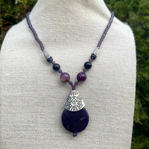 Jade Necklace - Purple Rutilated Jade Necklace for Women&#39;s Fashion - Precious Gift for Her - Women&#39;s Jewelry Collection, Genuine Jade Beauty
