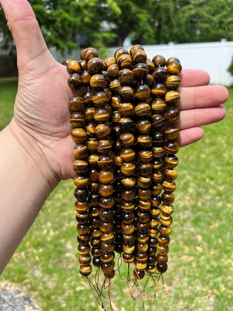AAA Natural Quality Tiger's Eye Beads - Smooth Round Sizes - High Quality Gemstone Beads