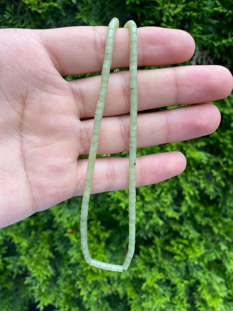 Light Green Jade Unfinished Beads Strings - Handmade Gift for Her, Real ...