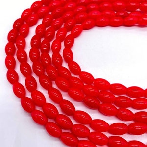 Czech Glass Druks, Opaque Red, Glass Beads For Jewelry Making, High Quality Beads