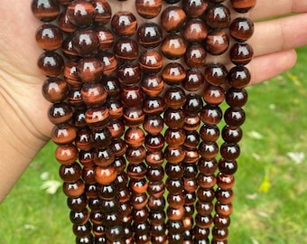 AAA Black Tiger Eye Beads | Black Tiger Eye Beads | Black Tiger Eye | Tiger Eye Stone | Natural Black Tiger Eye Beads for Jewelry